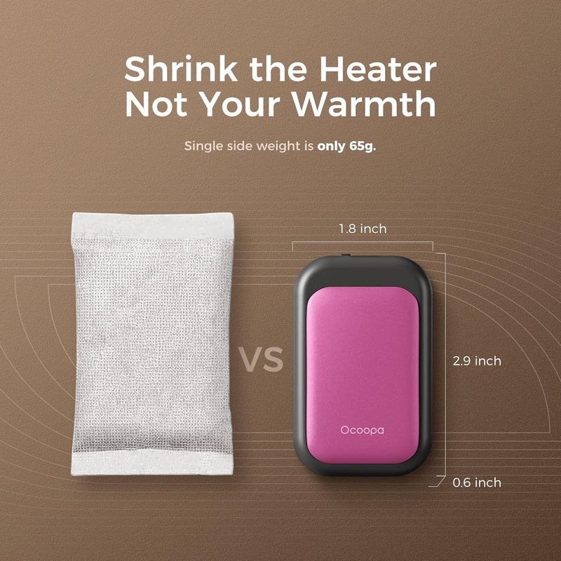 OCOOPA Magnetic Rechargeable Hand Warmers 2 Pack, Card-Style Electric AI Hand Warmers 5000mAh, Pocket Portable Hands Heater, UL Certified, for Men Women, Hunting Essentials, UT4 Young - Image 5